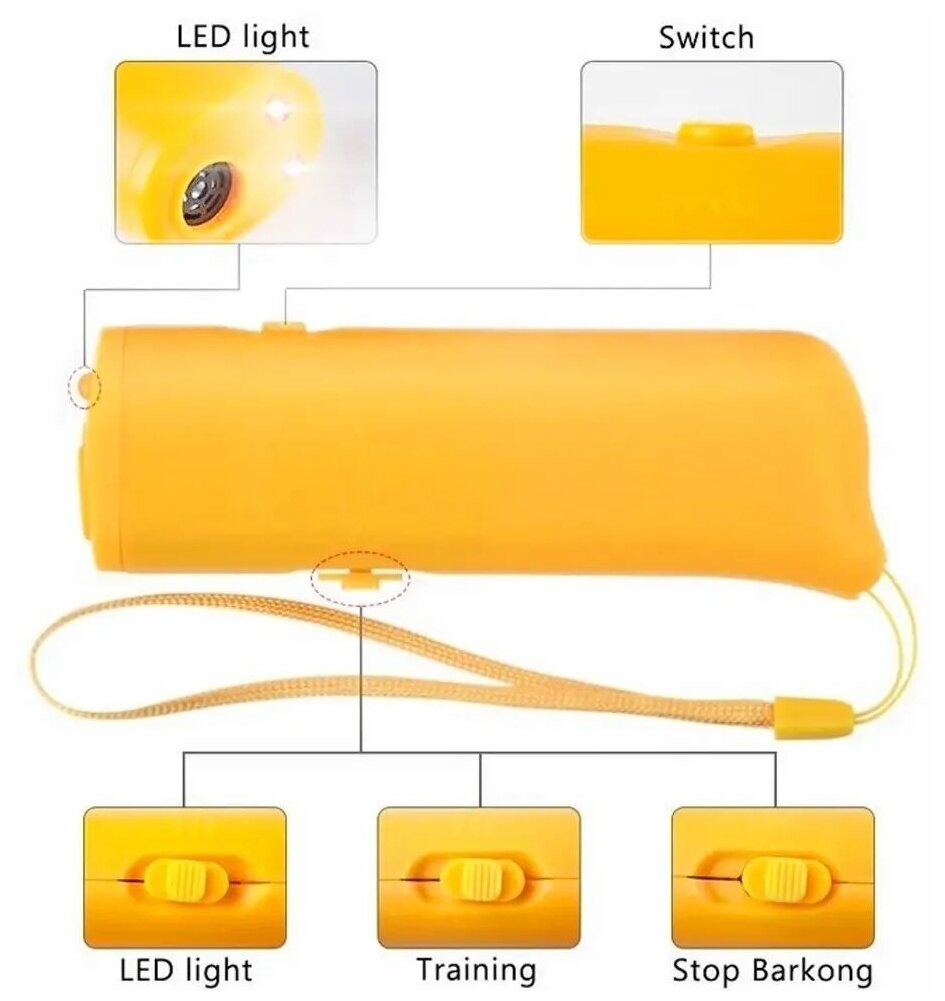 Отпугиватель собак, Ультразвуковой отпугиватель собак 3 режима, Отпугиватель ультразвуковой - фотография № 3