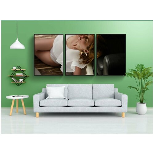 фото Набор модулных постеров для интерьера "ангел, крылья, женщина" 60x90 см. в тубусе, без рамки lotsprints