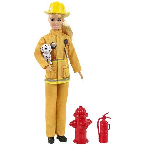 Кукла BARBIE в пожарной форме с аксессуарами GTN83