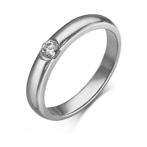 PLATINA jewelry Обручальное кольцо из белого золота с бриллиантом 01-1264-00-101-1120-30, размер 18,5