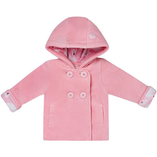 фото Куртка велюровая для девочки diva kids, 0,5 - 3 лет, 74 - 98 см, розовая, утепленная, с капюшоном, на пуговицах/ одежда для малышей/ куртка утепленная для малышей/ куртка утепленная для малышки/ куртка велюровая утепленная для малышей