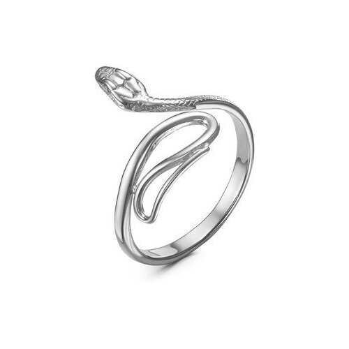 фото Кольцо "змея" петля, комплект 3 шт., посеребрение с оксидированием, безразмерное, красная пресня