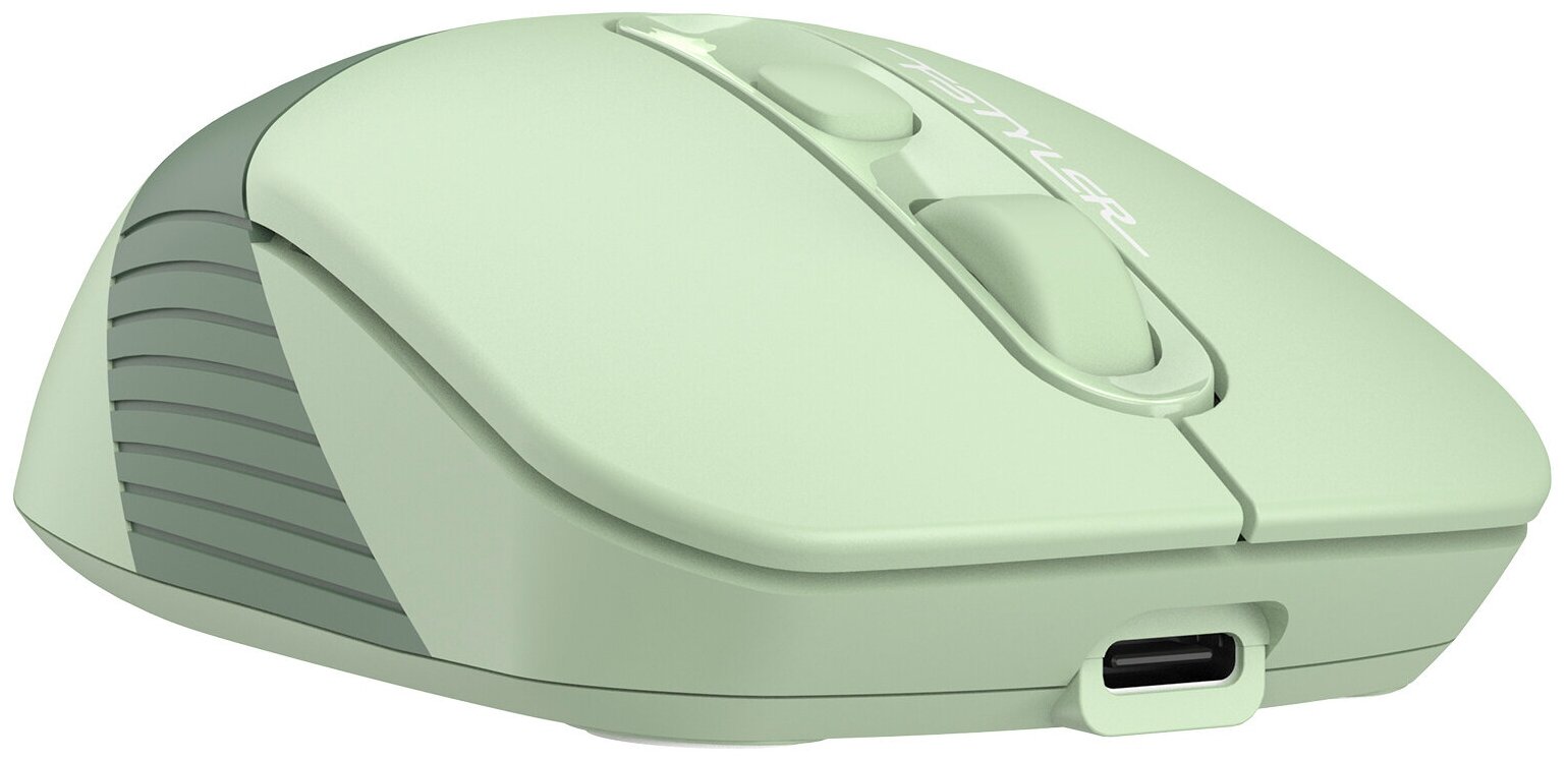 Мышь беспроводная A4Tech Fstyler FB10C зеленый оптическая 2400dpi беспроводная BTRadio USB 4but
