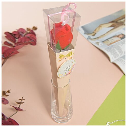 Мыльная Роза из ароматизированного мыла Especially for you в подарочной упаковке, светло-розовая
