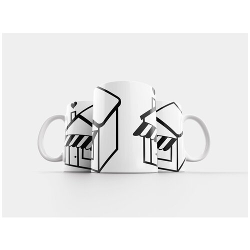 фото Кружка "дом, киоск, строительство" 320 мл lotsprints