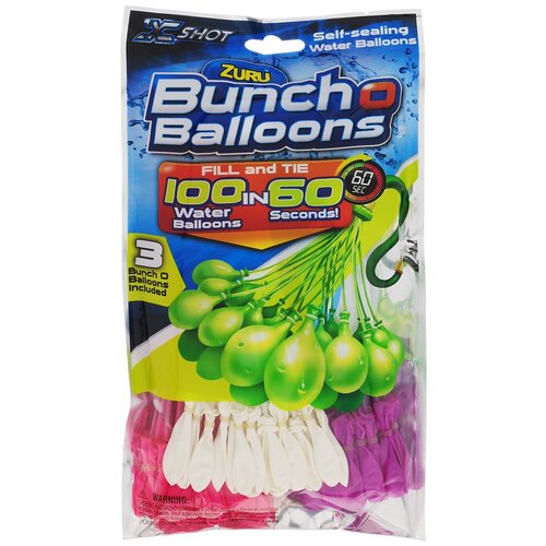 Zuru Водяное оружие Bunch O Balloons цвет розовый белый фиолетовый