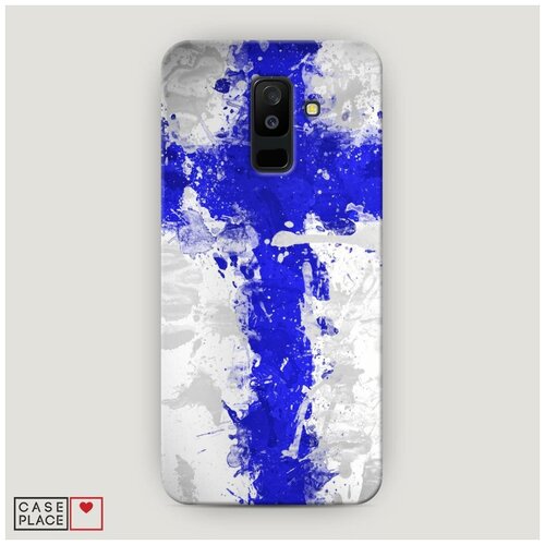 фото Чехол пластиковый samsung galaxy a6 plus флаг финляндии 2 case place