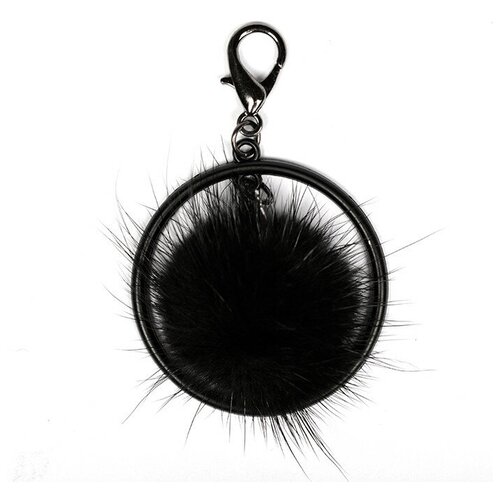 фото Подвеска металлическая на застежке с мехом, цвет: черный, 47 мм, 5 штук, арт.uf.66174 max zipper