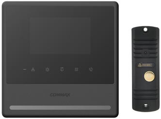 Комплект видеодомофона и вызывной панели COMMAX CDV-43Y (Черный) / AVC 305 (Черная)