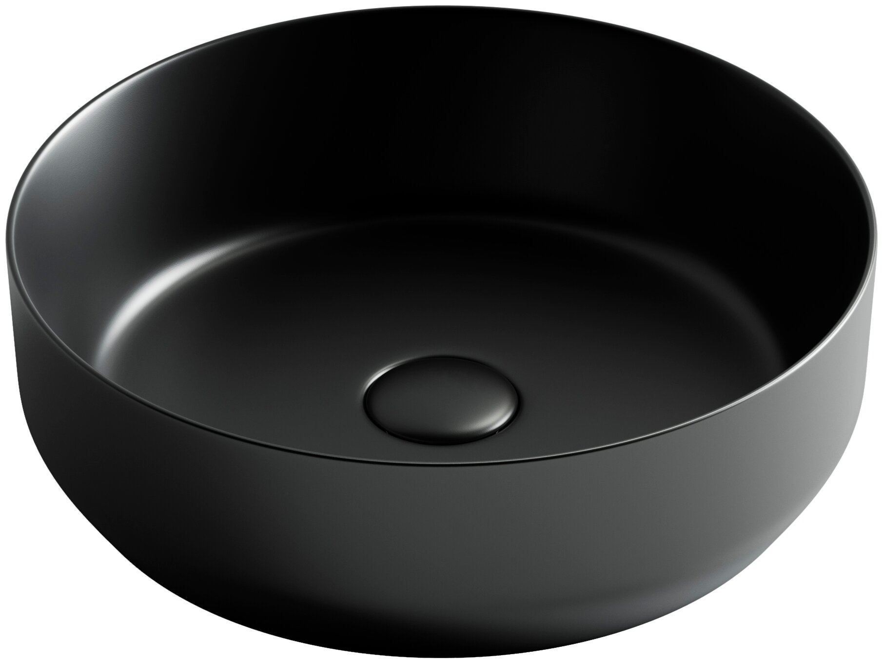 Накладная раковина Ceramica Nova Element CN6022MB 39х39 чёрный матовый круглая