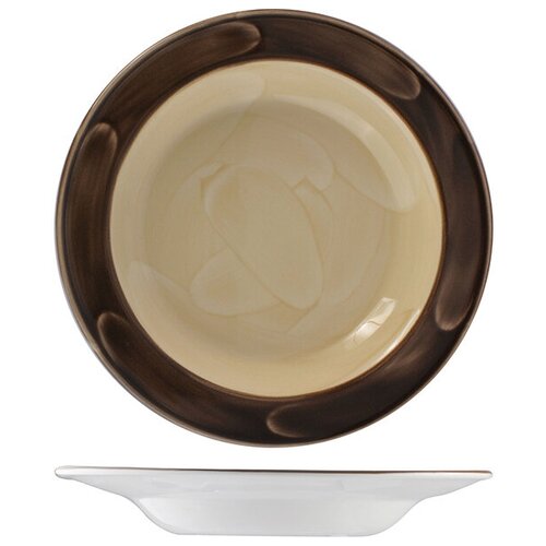 фото Тарелка глубокая «пепперкорн», 0,38 л., 21,5 см., коричневый, фарфор, 1542 a215, steelite