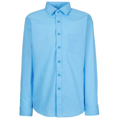 Школьная рубашка Tsarevich, размер 128-134, голубой рубашка детская tsarevich karl 1 размер 128 134