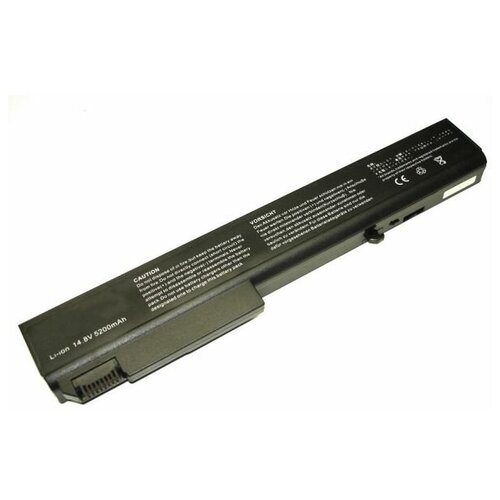 Аккумуляторная батарея (аккумулятор) HSTNN-OB60 для ноутбука HP EliteBook 8530p, 8540p, 8530w, 8540w, 8730w, 8740w 14.8V 5200mAh черная