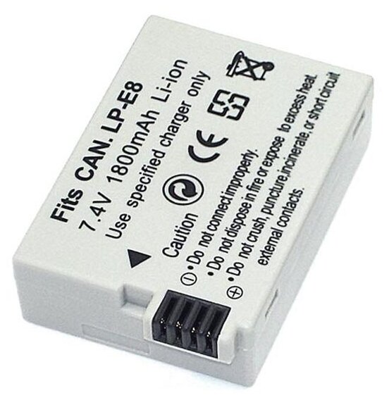 Аккумулятор для фотоаппарата Canon LP-E8 PL813G.356 7,4V 1800mAh код mb077137