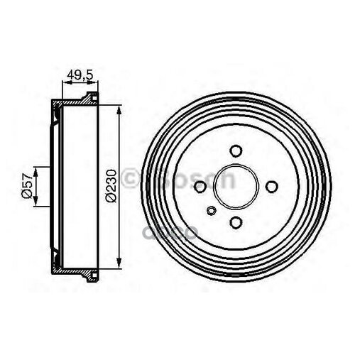 BOSCH 0986477100 Барабан торм.