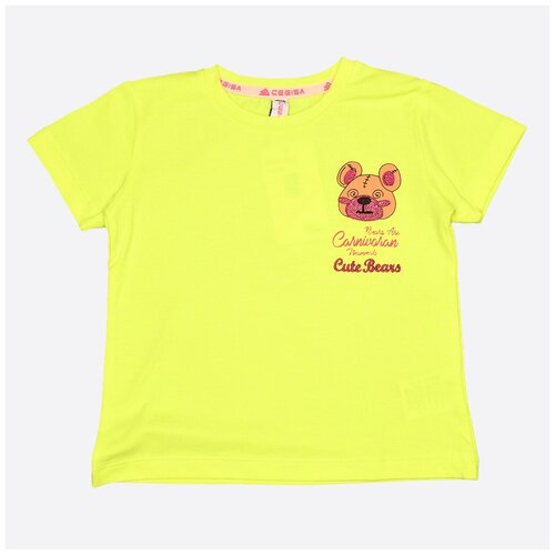 фото Футболка хлопковая с принтом - салатовый - 4 года cegisa