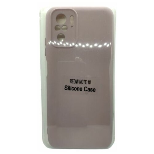 фото Xiaomi чехол silicone case с защитой камеры xiaomi redmi note 10/ note 10s (пудровый)