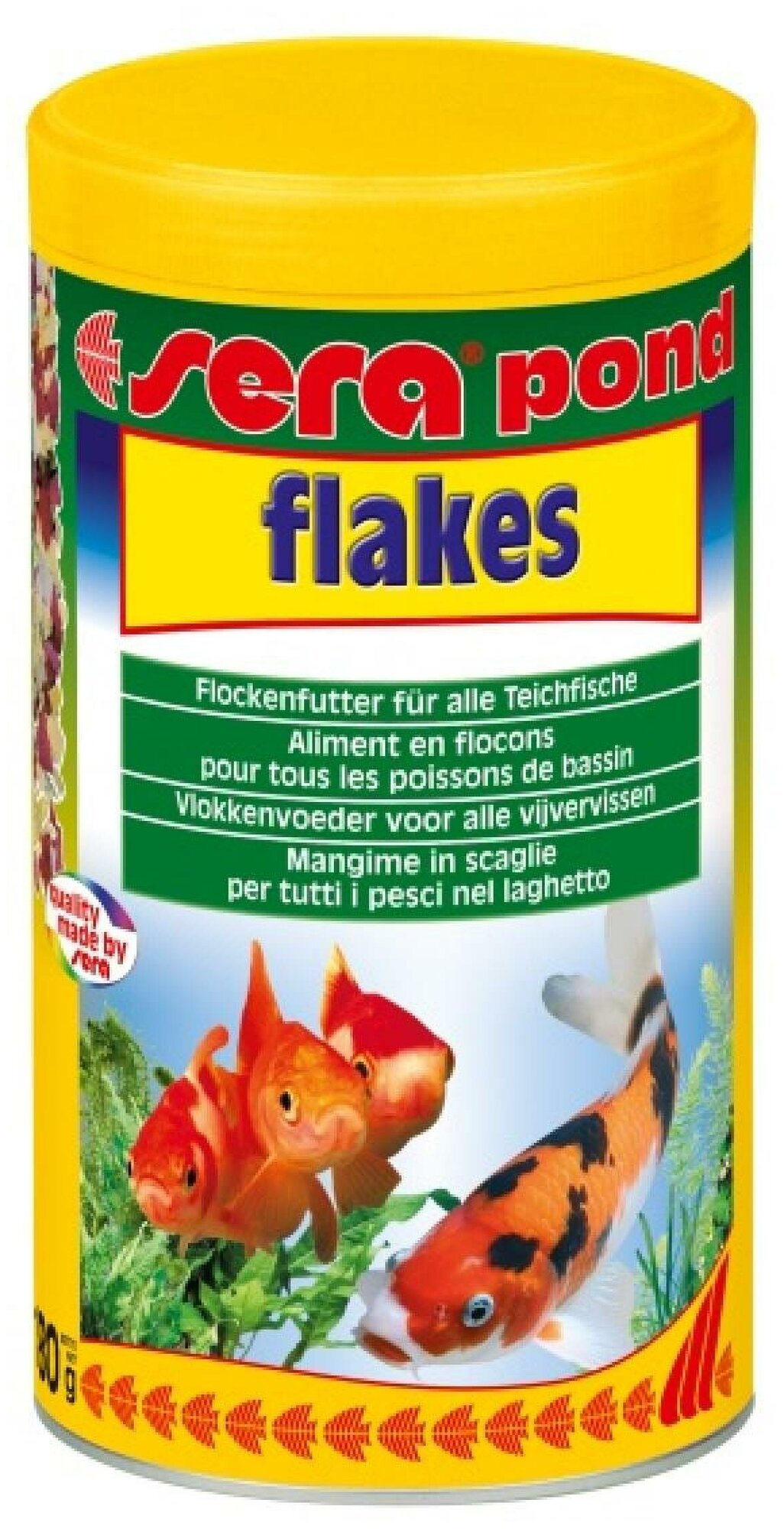 Sera Корм Sera POND FLAKES для мелких прудовых рыб, хлопья 1 л - фотография № 7