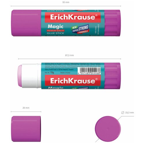 ErichKrause Клей-карандаш Magic 15 г х 20 шт 20 шт. 15 г 15 мл клей карандаш erich krause magic 15 г обесцвечивающийся после высыхания 444 20 шт