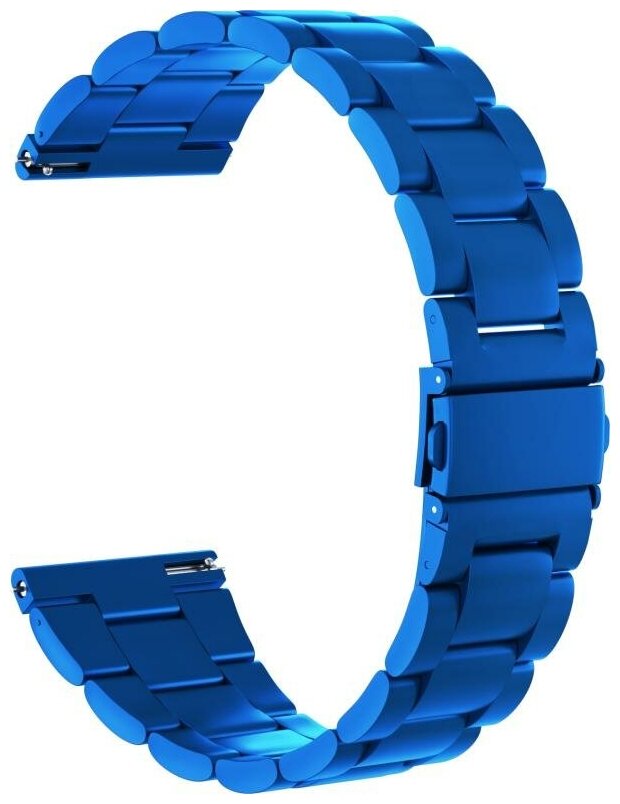 фото Ремешок металлический GSMIN Cellular 22 для Honor Watch Magic 2 46мм (Синий)