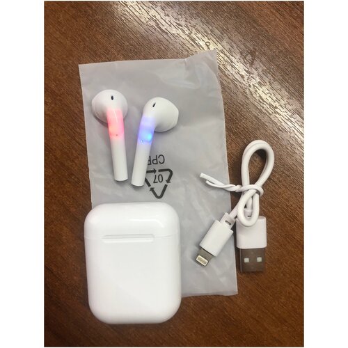 Беспроводные наушники i12 белые с микрофоном Беспроводная гарнитура 38900₽