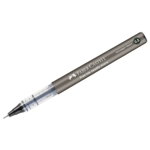 Ручка-роллер Faber-Castell Free Ink Needle (0.5мм, черный цвет чернил, одноразовая) (348602) ручка роллер faber castell free ink needle синяя 0 5мм одноразовая 12 шт в упаковке