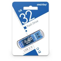 Флеш-накопитель USB 2.0 Smartbuy 32GB Glossy series Blue (SB32GBGS-B)