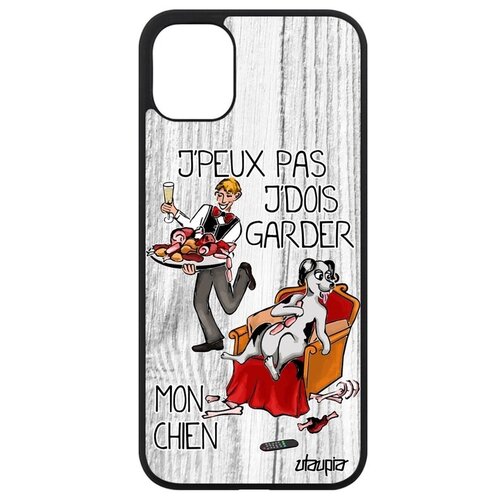 фото Красивый чехол для смартфона // iphone 11 // "не могу - у меня собака!" надпись принт, utaupia, голубой