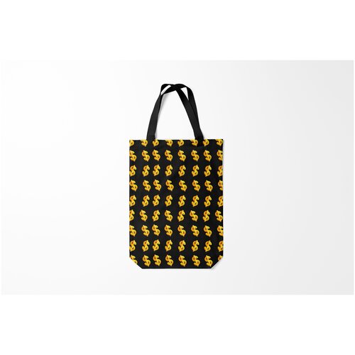 фото Сумка-шоппер / 31х42 см / популярные иллюстрации / другие доллар золотой burnettie