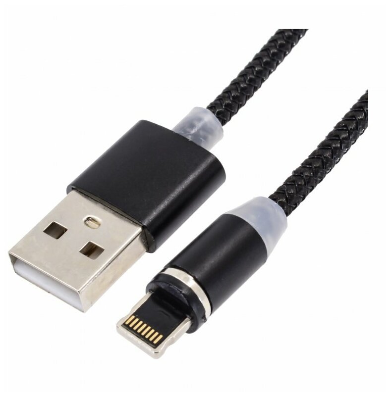 Кабель USB-Lightning, 1 м, черный