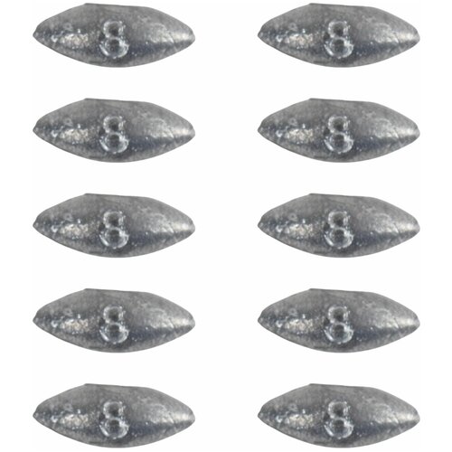 Грузило Оливки скользящие 8 грамм 10 шт