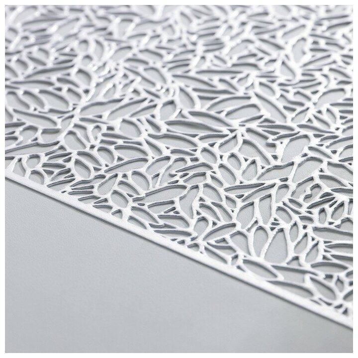 Дорожка на стол Доляна «Манифик», 30×150 см, цвет серебряный - фотография № 6