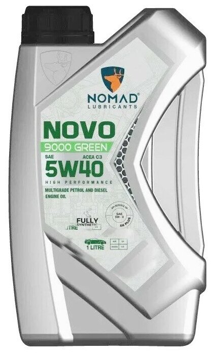 NOMAD LUBRICANTS 6290360905372 NOMAD Масо моторное NOVO 9000 GREEN 5W-40 (1000 .) ACEA C3