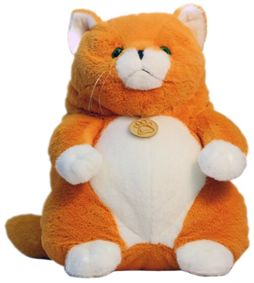 Мягкая игрушка Lapkin Толстый кот, 39 см, рыжий
