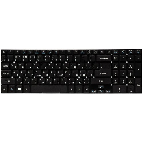 Клавиатура для ноутбука Acer Aspire V3 V3-551 V3-771 5830T 5755G Г-образный Enter Чёрная без рамки PN MP-10K33SU-698 1050₽