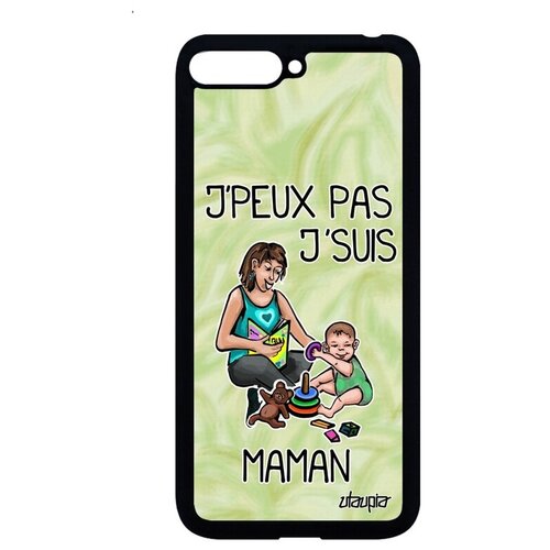 фото Защитный чехол на смартфон // huawei y6 2018 // "не могу - стала мамой!" шутка пародия, utaupia, светло-зеленый