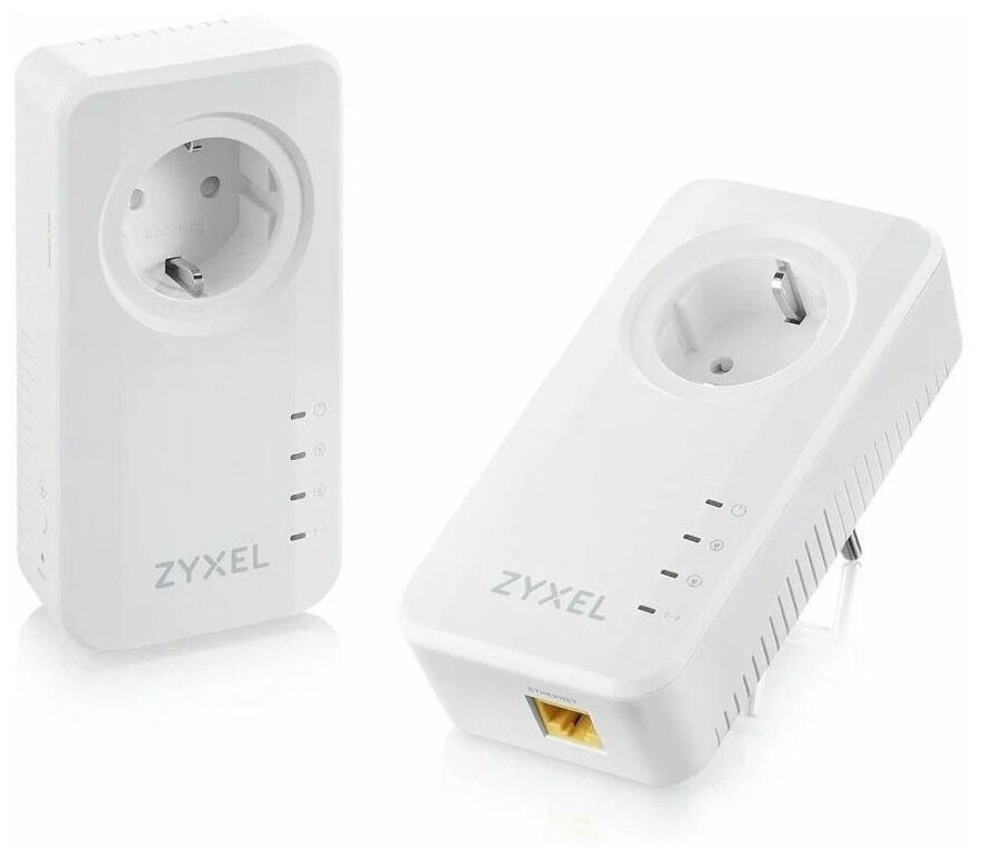 Сетевой адаптер Powerline ZYXEL PLA6457 Gigabit Ethernet, 2 шт. [pla6457-eu0201f]