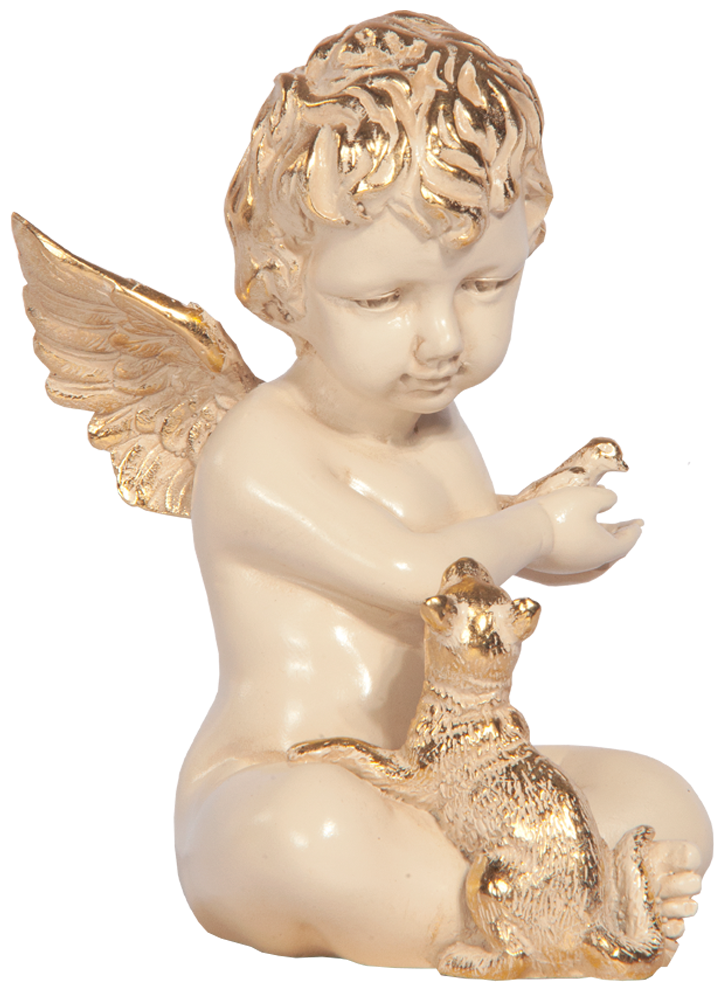 Статуэтка из мрамора Bogacho Ангел кремовый