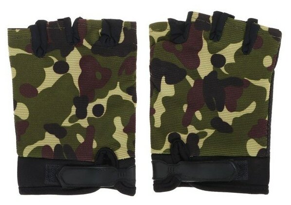 фото Перчатки "сибирский следопыт", хаки, без пальцев, размер XL