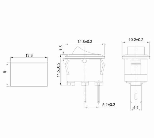 Выключатель клавишный 250V 3А (2с) ON-OFF белый Micro REXANT - фото №9