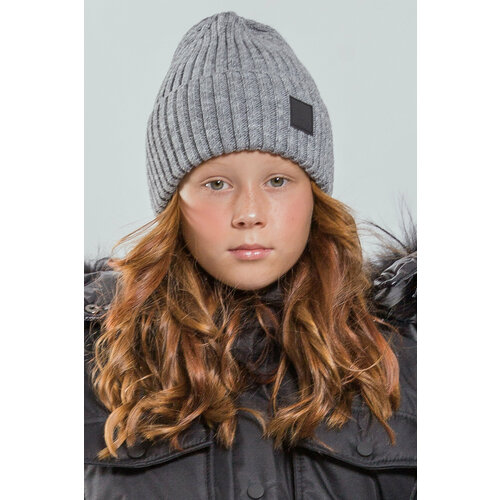 фото Шапка бини artel, размер 52, серый