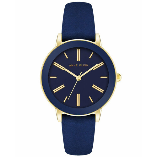 фото Наручные часы anne klein leather 3818gpnv, синий