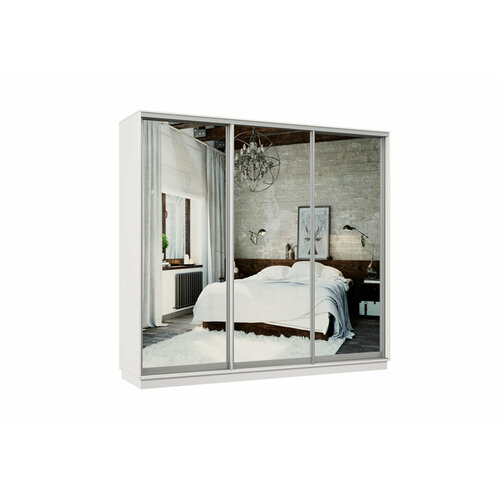 Шкаф-купе Би-Мебель Мэн белый 210х60х220 см