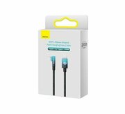 Кабель для игр Baseus MVP 2 Elbow-shaped Fast Charging Data Cable, Type-C to Type-C, 100 Вт, 2 м, Черный+Синий, CAVP000721