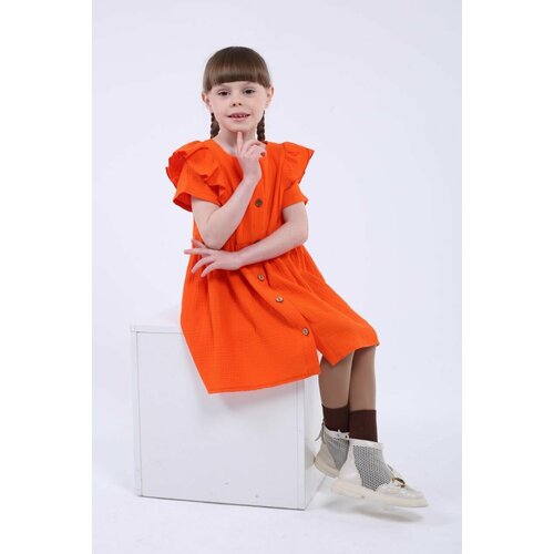 фото Платье omma kids, размер 30, оранжевый
