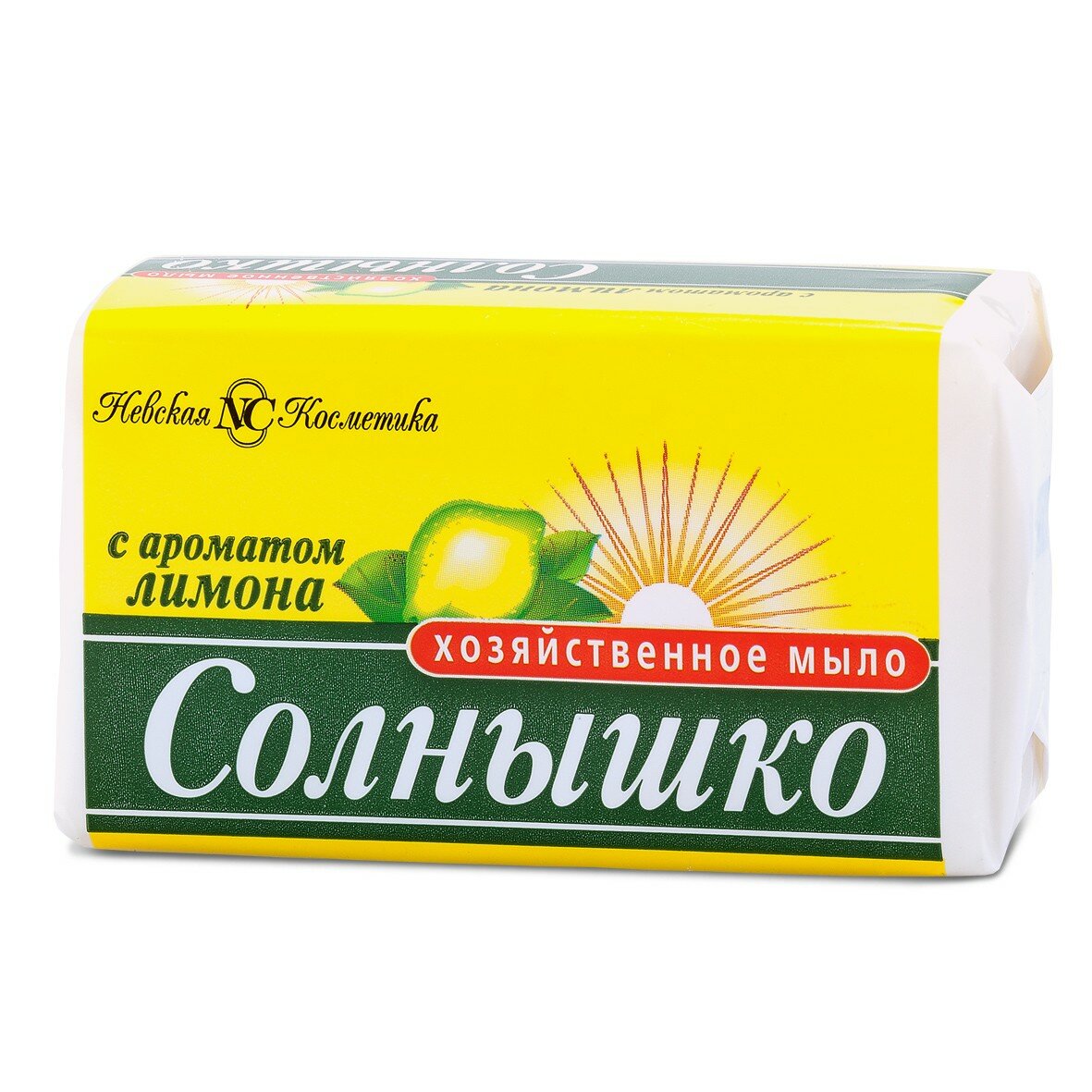 Набор из 5 штук Хозяйственное мыло Невская Косметика Солнышко с ароматом лимона 140г