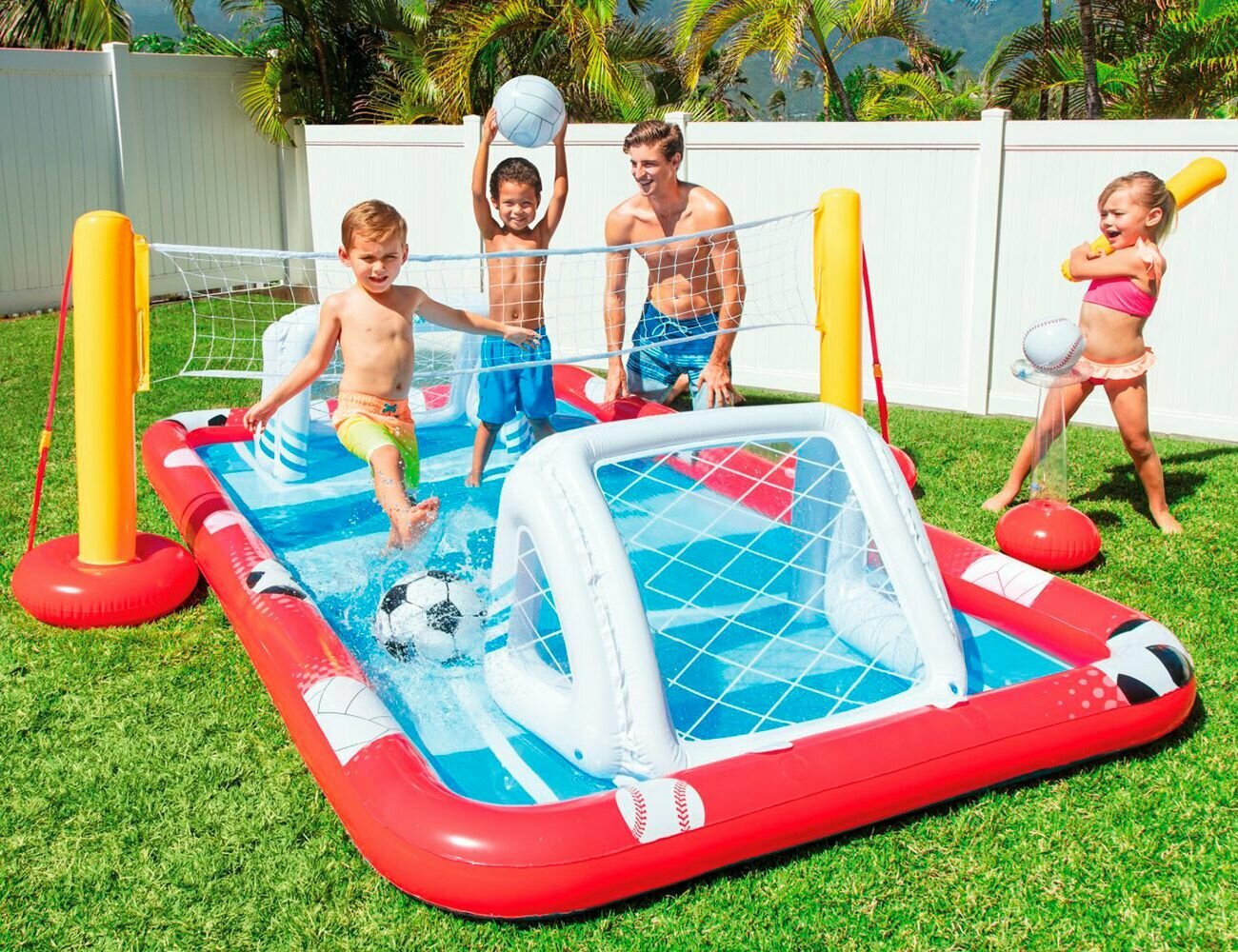 Надувной игровой центр INTEX Активный спорт, 325х267х102 см, от 3 лет