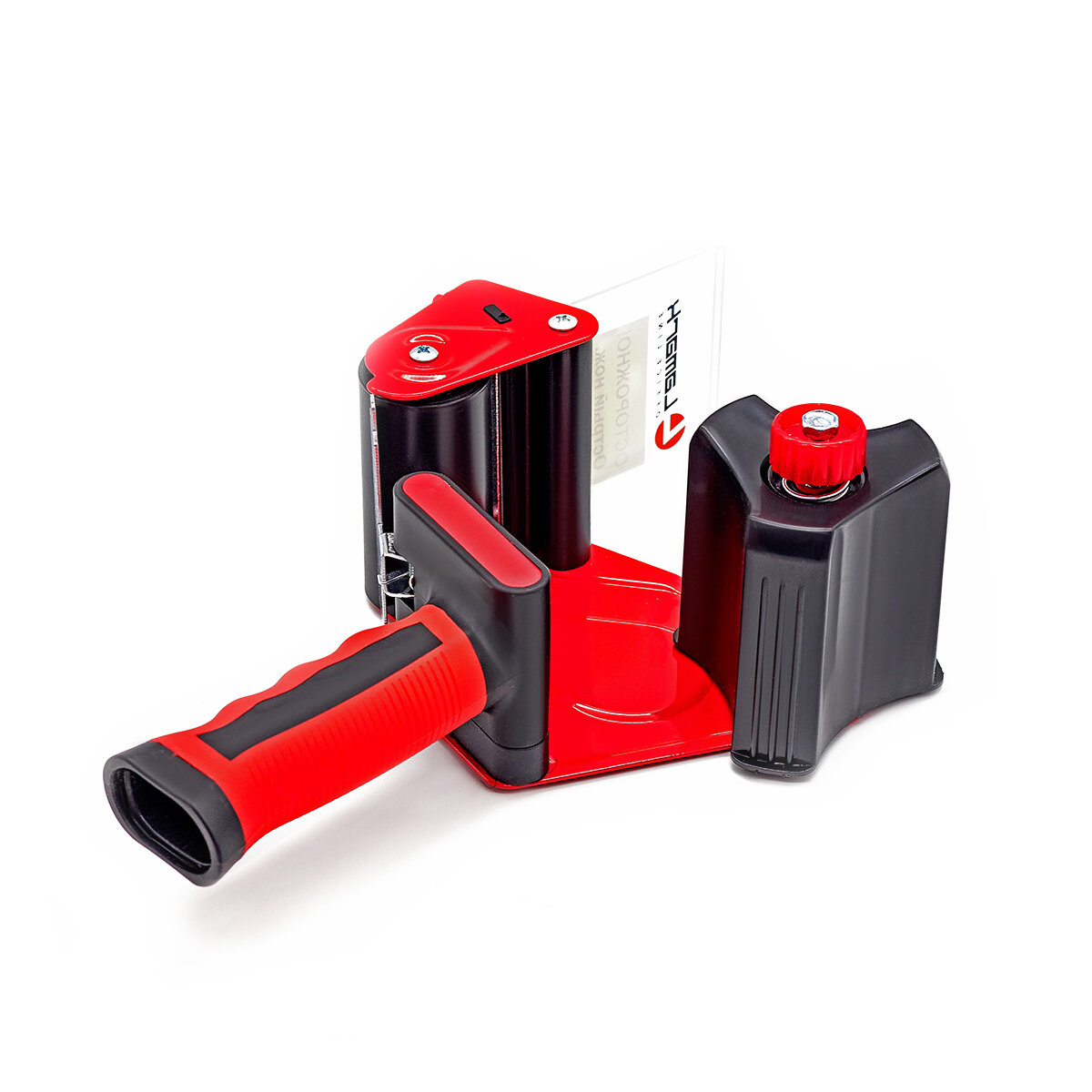 Диспенсер для упаковочной клейкой ленты LAMARK2-RD, 75 мм, красный