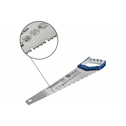 Кобальт Ножовка по дереву кобальт 450 мм, шаг 3,5 мм/ 7 TPI, закаленный зуб, 3D-заточка, 248-825