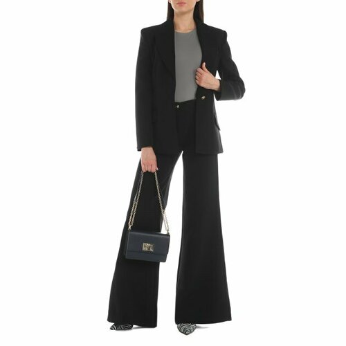 Брюки палаццо Versace Jeans Couture, размер 42, черный